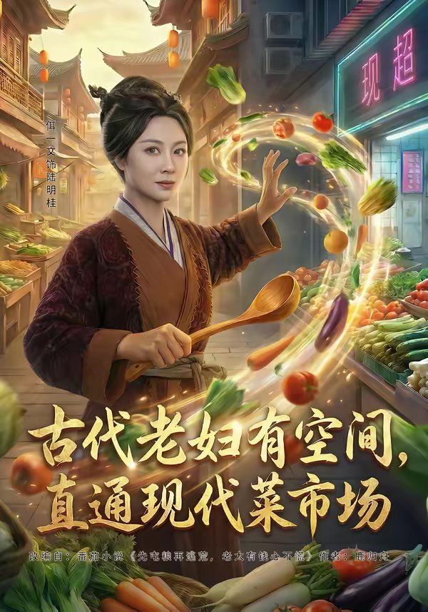 古代老妇有空间，直通现代菜市场}